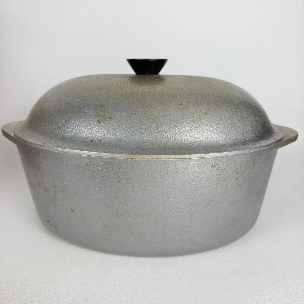 Vintage Club Aluminum Hammercraft 6 Qt Oval Roaster Dutch Oven Pan 15